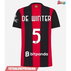 Lacne Ženy Futbalové dres AC Milan Koni De Winter #5 2026-27 Krátky Rukáv - Domáci